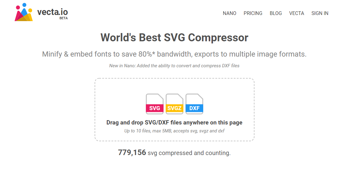vectaio World s Best SVG Compressor